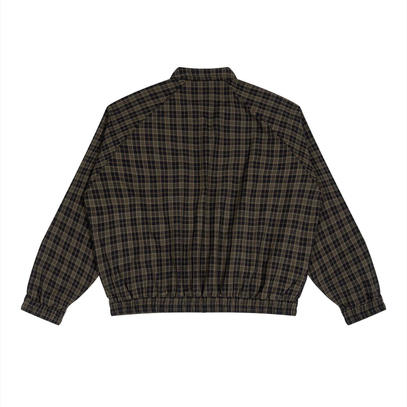 Plaid Full-Zip Track Jacket