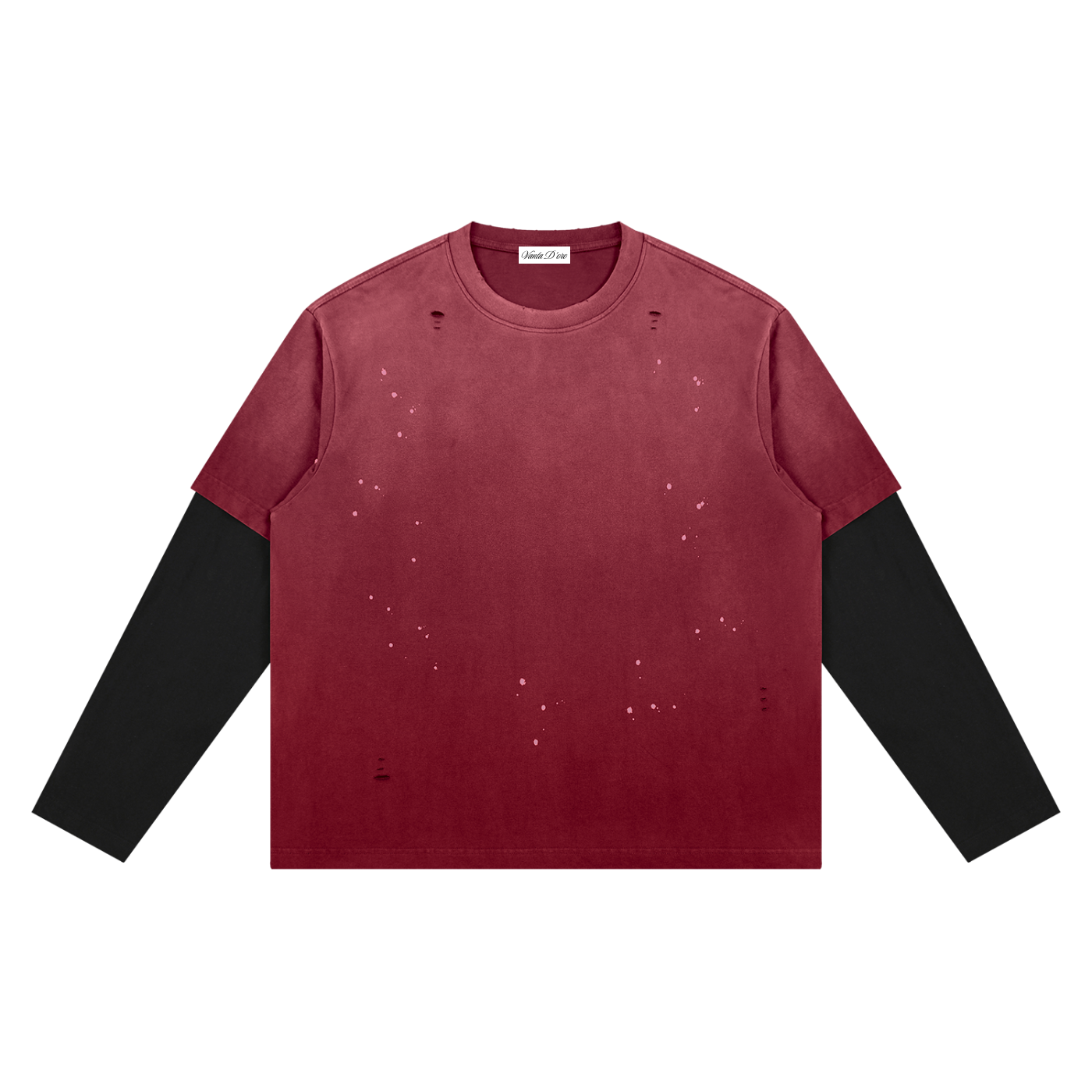 Unisex Vintage Wash Distressed Layer T-Shirt