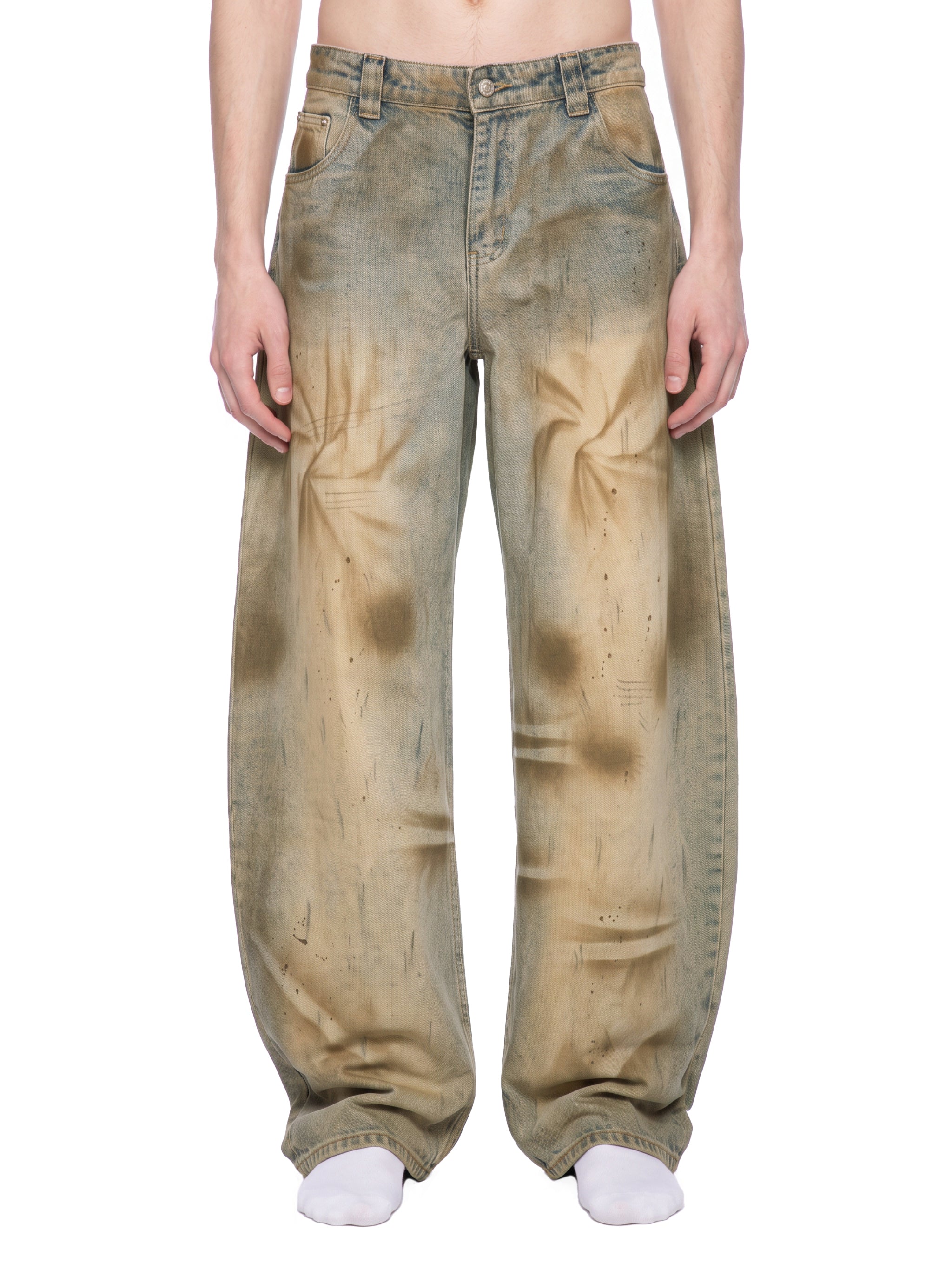 Men’s Vintage Wash Barrel Leg Jeans