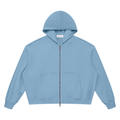 Unisex Vintage Wash Boxy Full Zip Hoodie