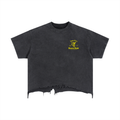 Vintage Wash Boxy Distressed Hem T-Shirt