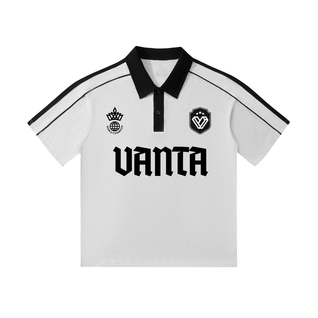Contrast Collar Short-Sleeve Polo Shirt