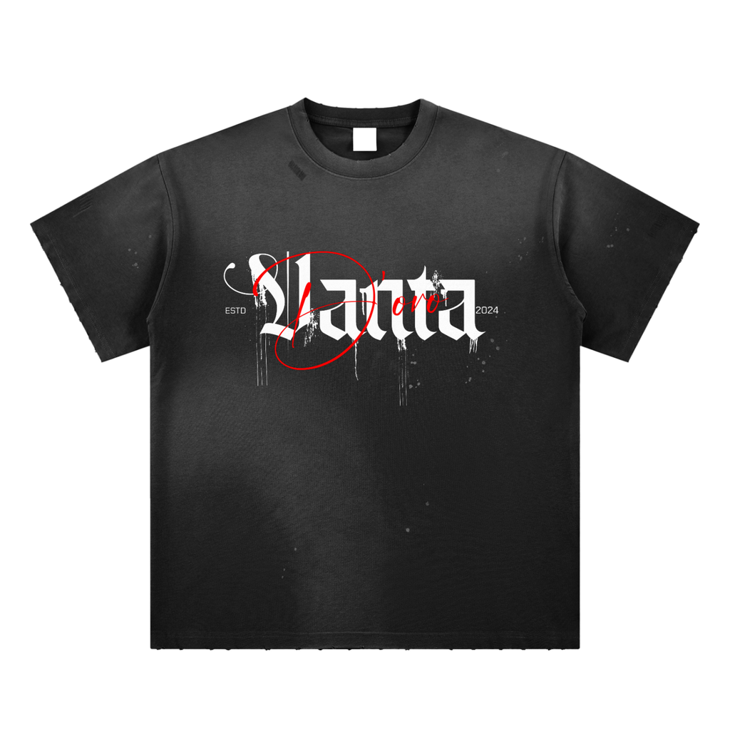 Hand-Frayed Sunfade Paint Splatter T-Shirt