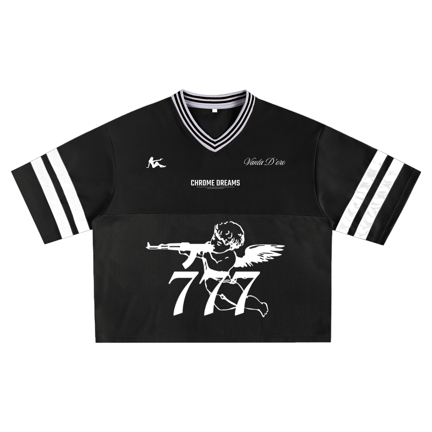 Taped Mesh Boxy T-shirt