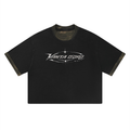 Mineral Washed Boxy Panel T-Shirt