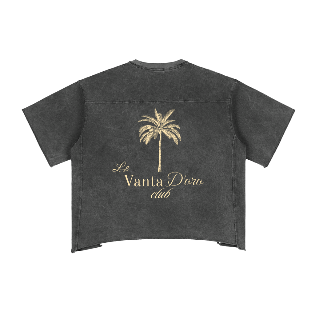 Raw Edge Snow Washed Boxy T-Shirt