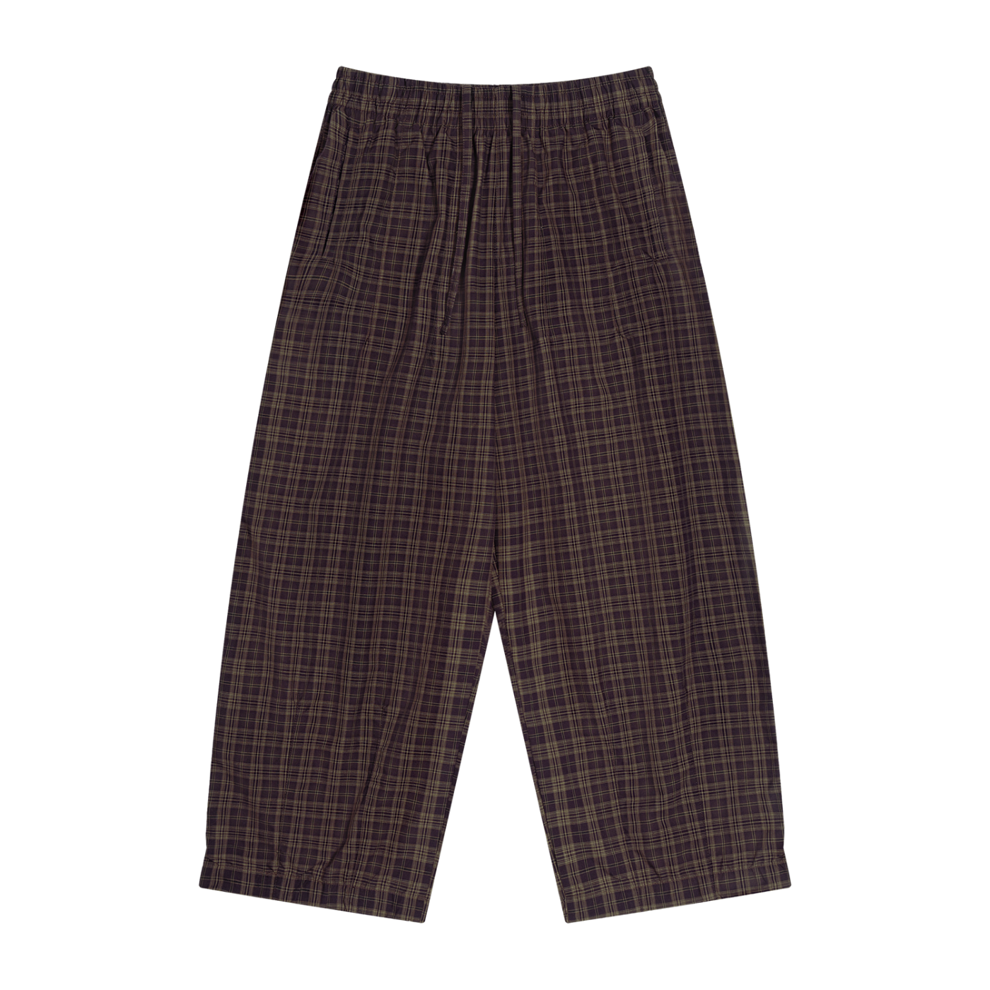 Plaid Wide Leg Pants