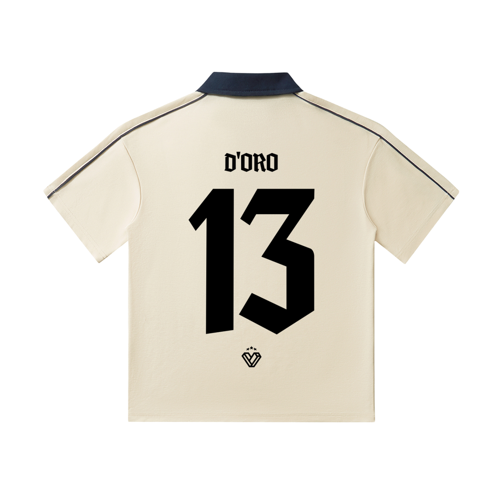 Contrast Collar Short-Sleeve Polo Shirt