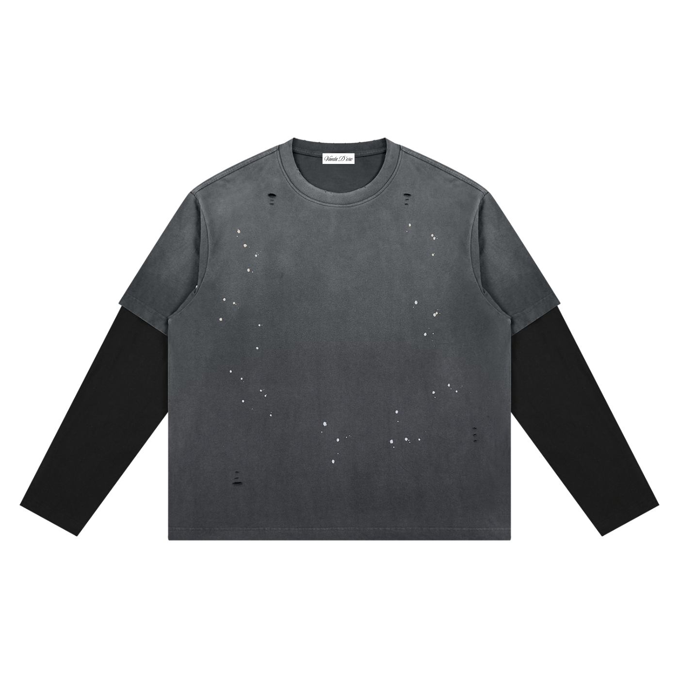 Unisex Vintage Wash Distressed Layer T-Shirt