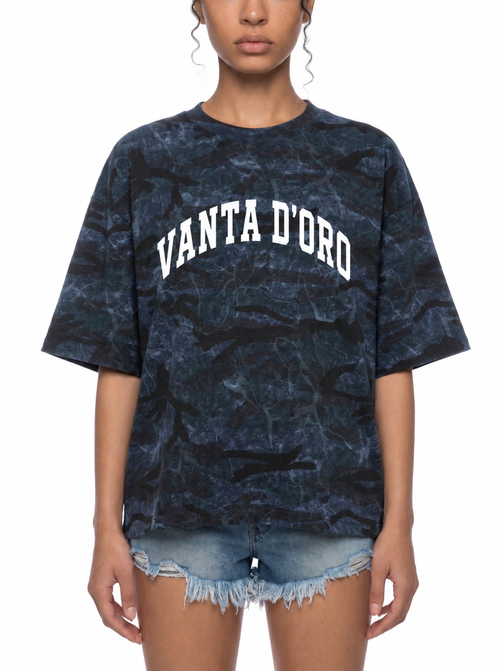 Unisex Boxy Camo Print T-Shirt