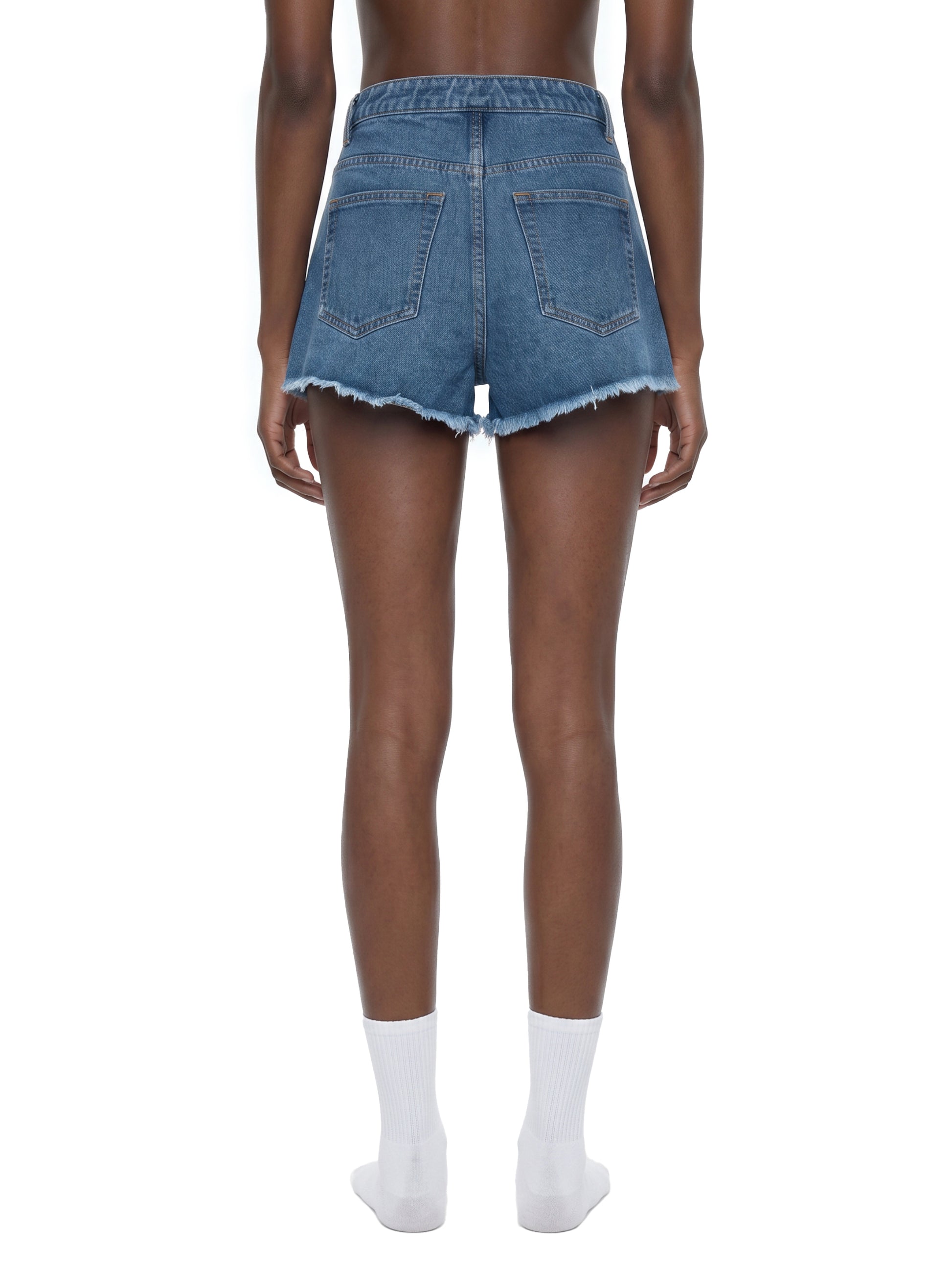Women’s Vintage Wash High Rise Denim Shorts