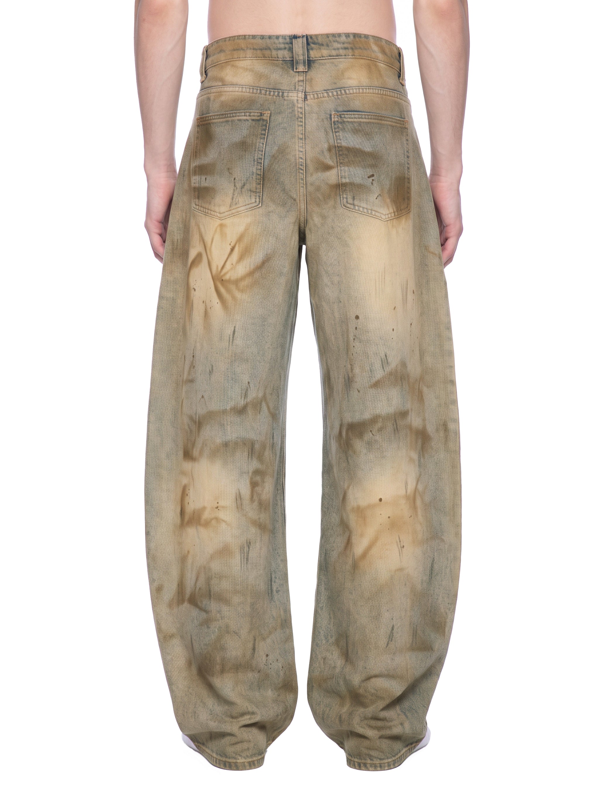 Men’s Vintage Wash Barrel Leg Jeans