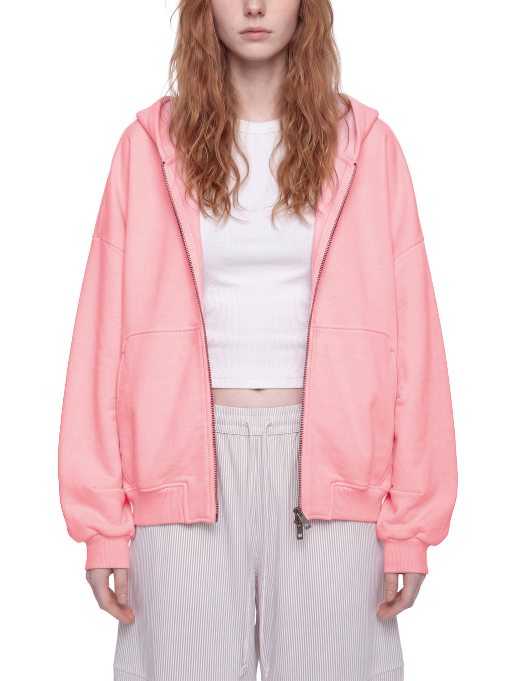 Unisex Vintage Wash Boxy Full Zip Hoodie