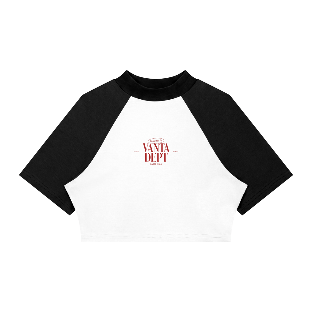 Women’s Color Block Raglan Crop T-Shirt
