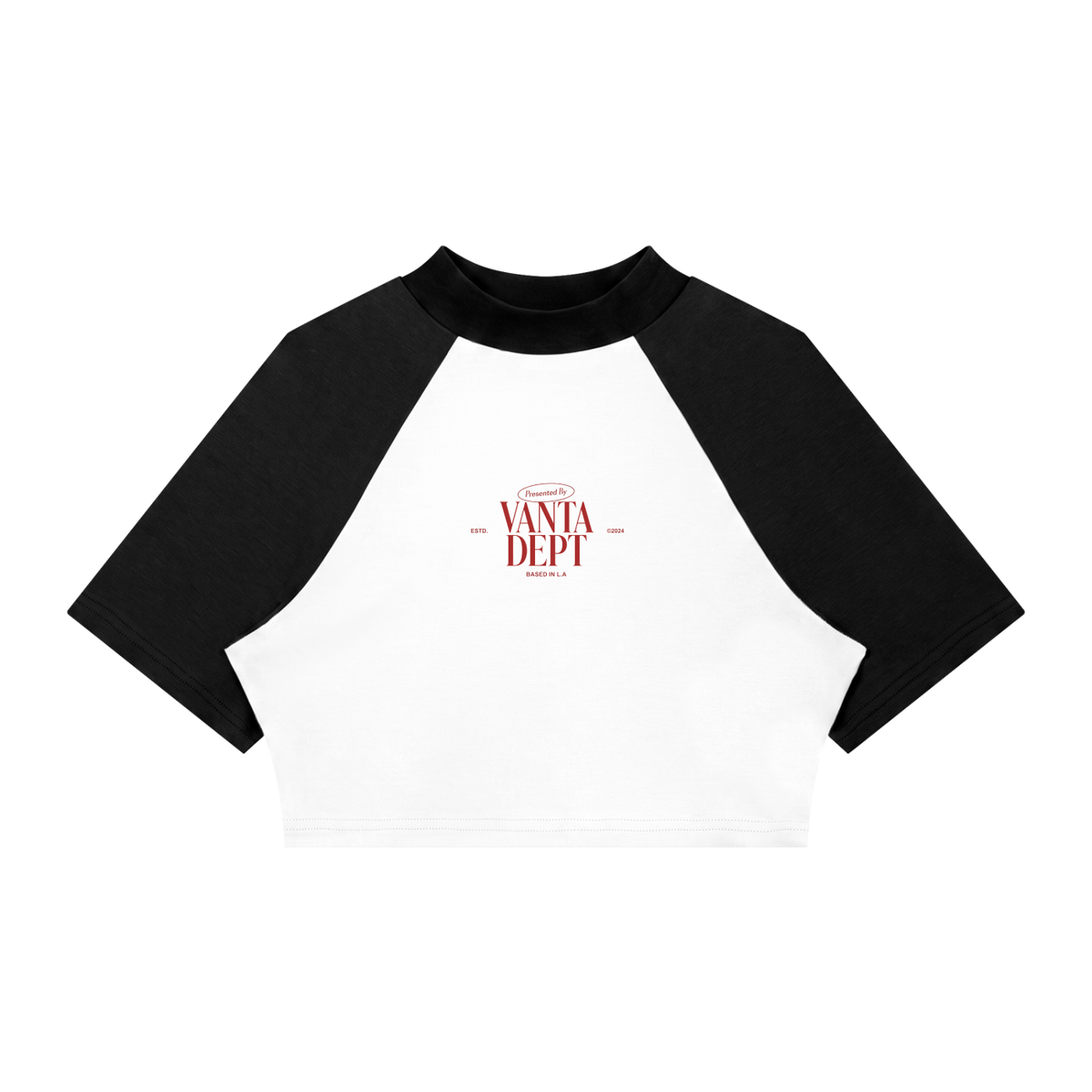 Women’s Color Block Raglan Crop T-Shirt