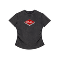 Vintaged-Wash Bodycon Cotton T-Shirt