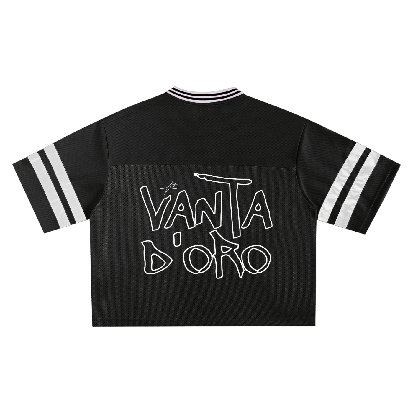 Taped Mesh Boxy T-shirt