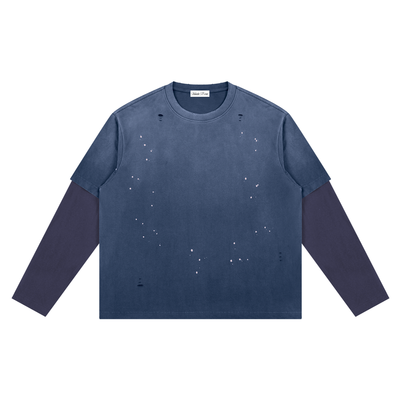 Unisex Vintage Wash Distressed Layer T-Shirt