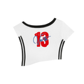 Women's Color Block Off-the-Shoulder T-Shirt