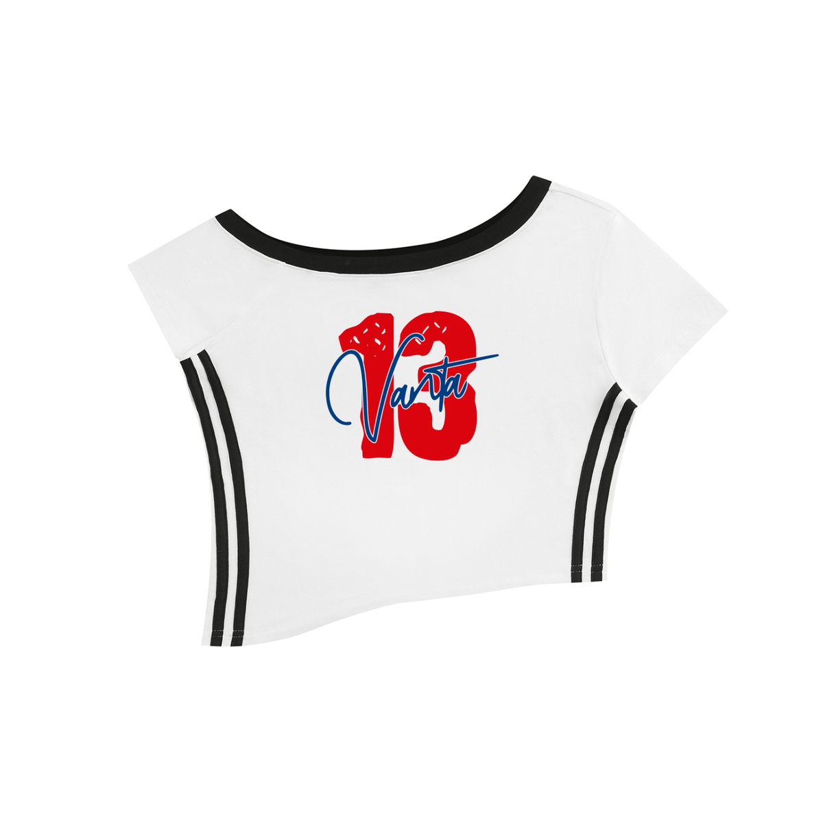 Women's Color Block Off-the-Shoulder T-Shirt