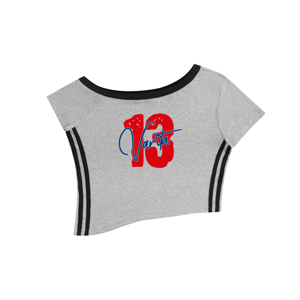 Women's Color Block Off-the-Shoulder T-Shirt