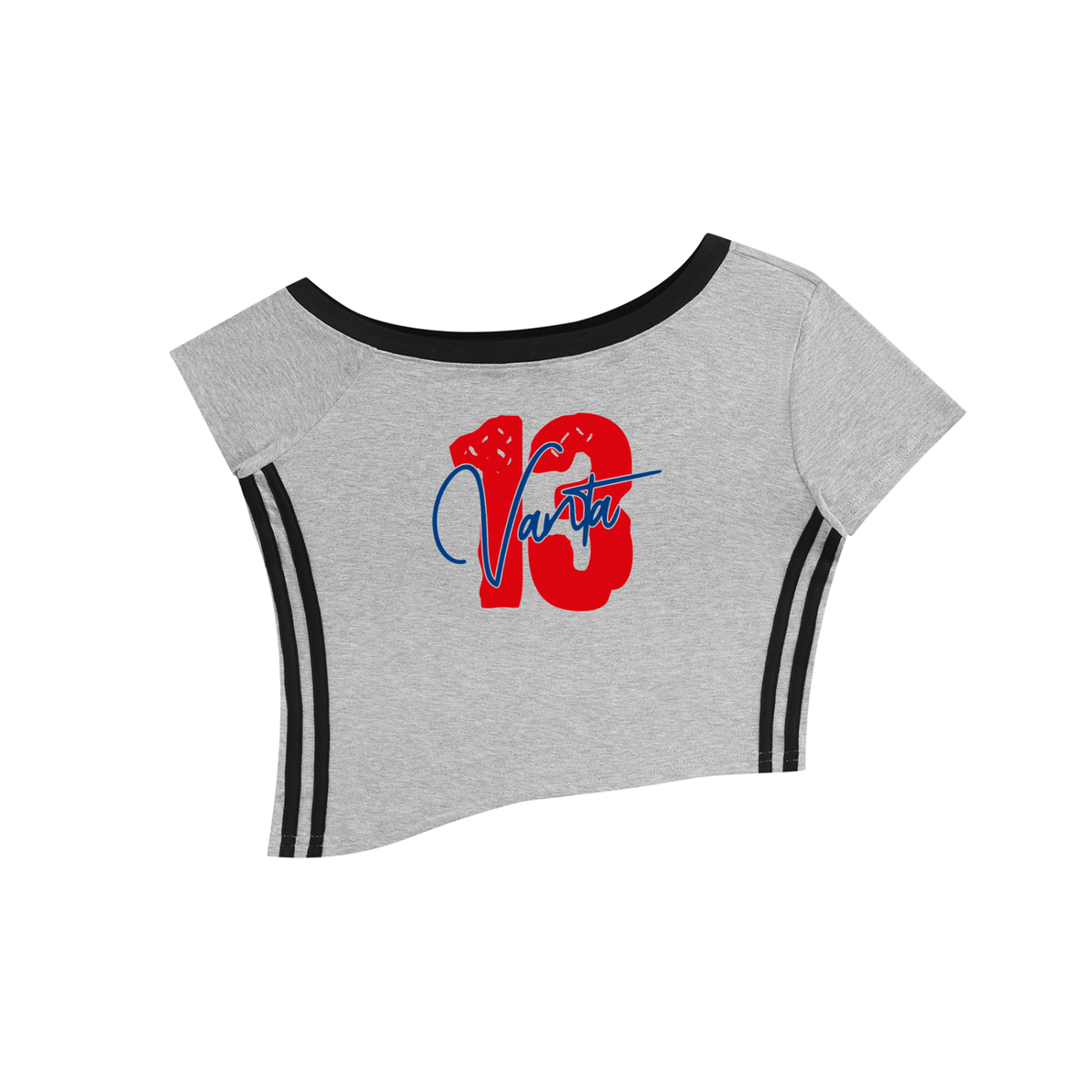 Women's Color Block Off-the-Shoulder T-Shirt
