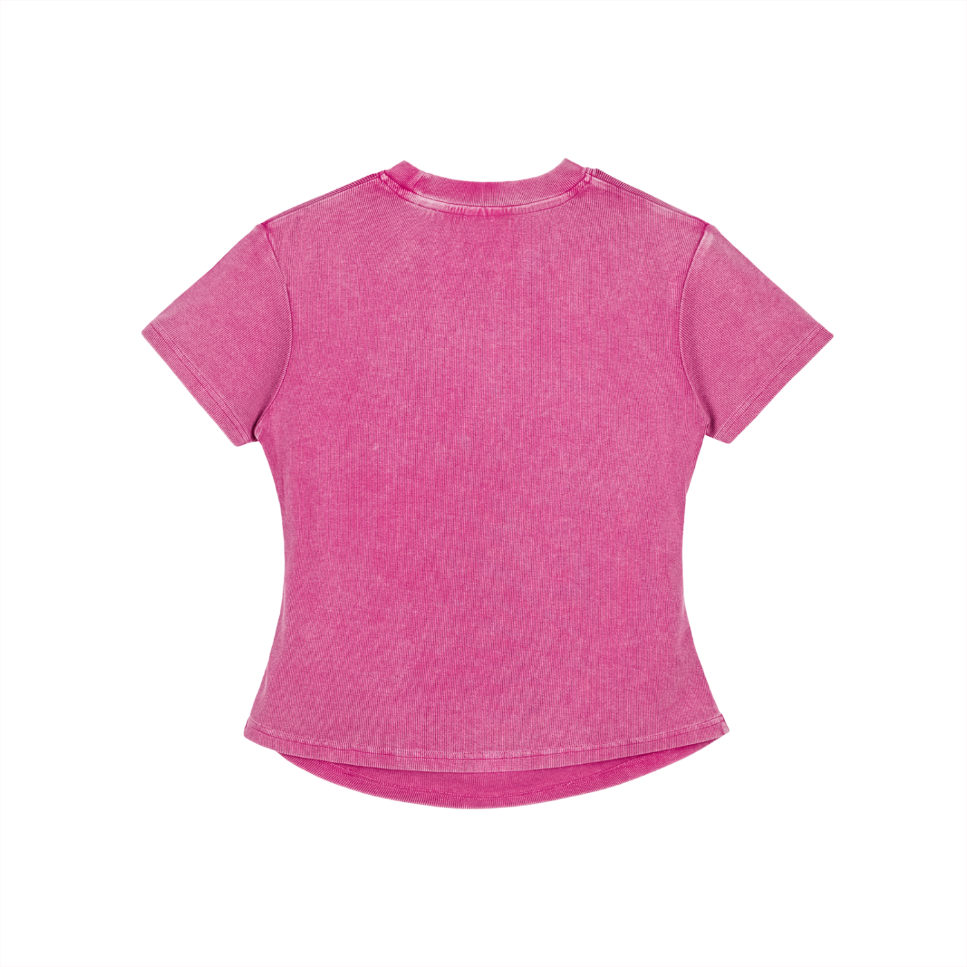 Vintaged-Wash Bodycon Cotton T-Shirt