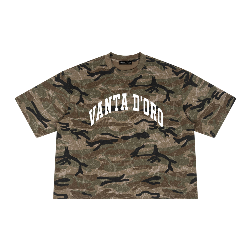 Unisex Boxy Camo Print T-Shirt