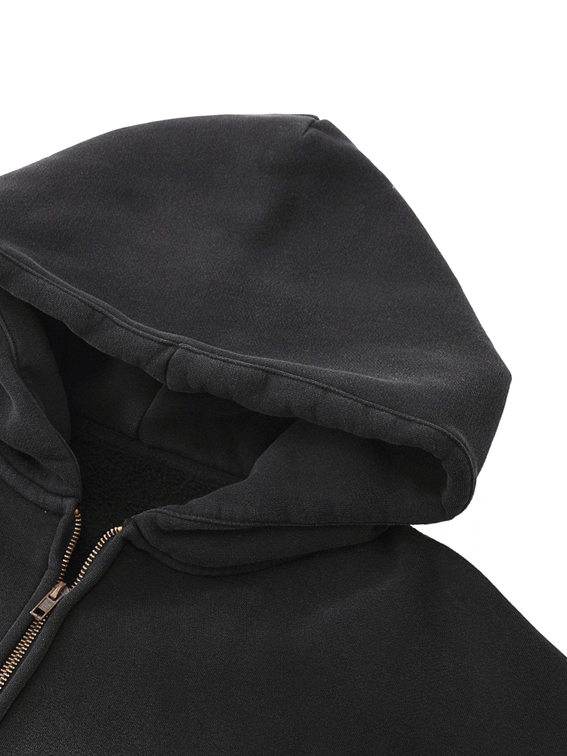 Sunfade Two-way Zipper Boxy Hoodie