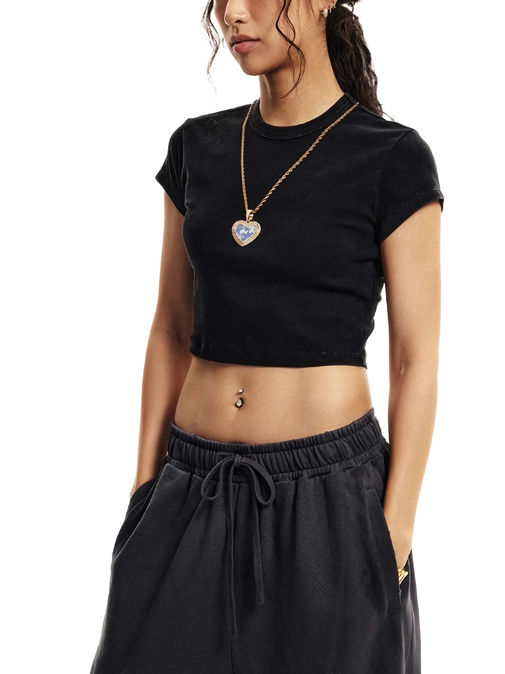 Snow Washed Crop Top